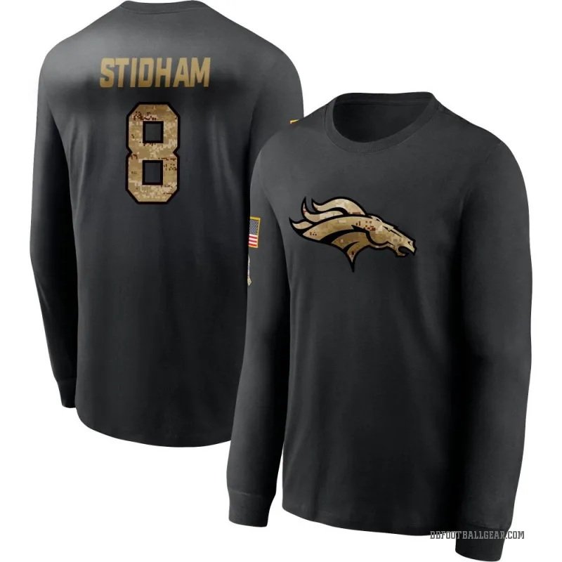 Jarrett Stidham Men's Black Denver Broncos 2020 Salute To Service Sideline Performance Long Sleeve T-Shirt