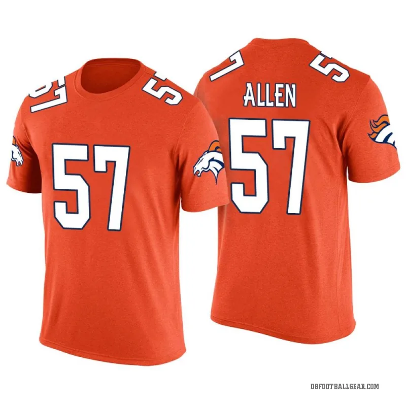 Jaylon Allen Men's Orange Denver Broncos Color Rush T-Shirt