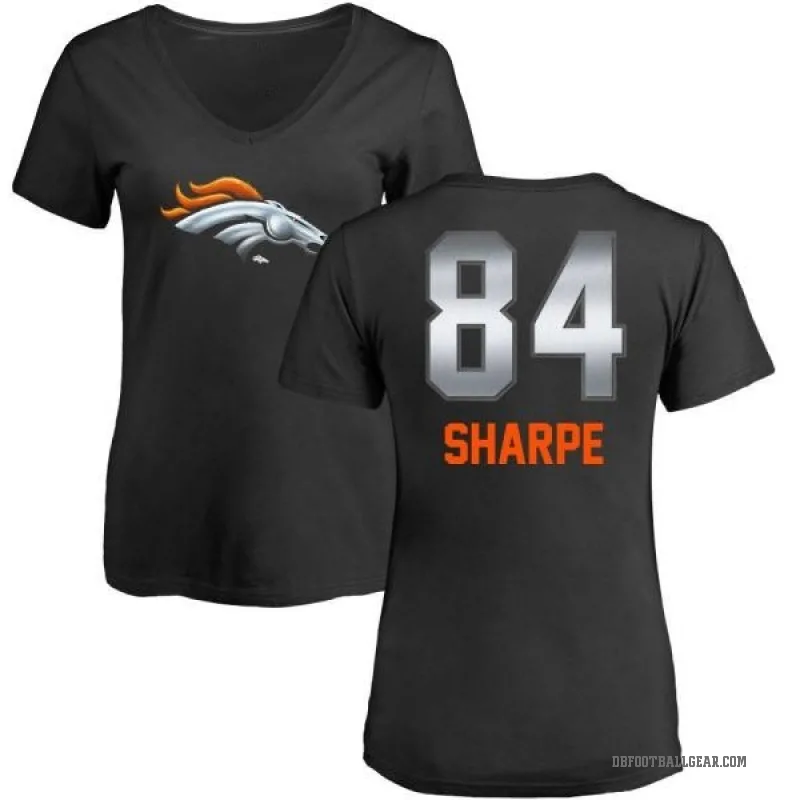 Shannon Sharpe Women's Black Denver Broncos Midnight Mascot T-Shirt -